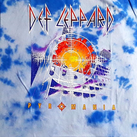 Def Leppard Pyromania Tie Dye metal rock Official T-Shirt XXL 2XL NWT - Picture 2 of 3